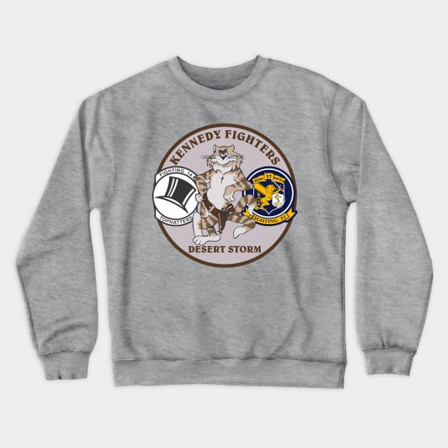 Kennedy Fighters - Desert Storm Tomcat Crewneck Sweatshirt by MBK